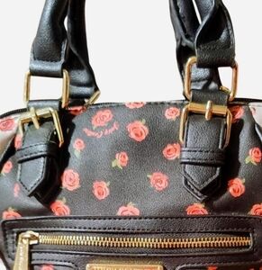 Black Floral Handbag